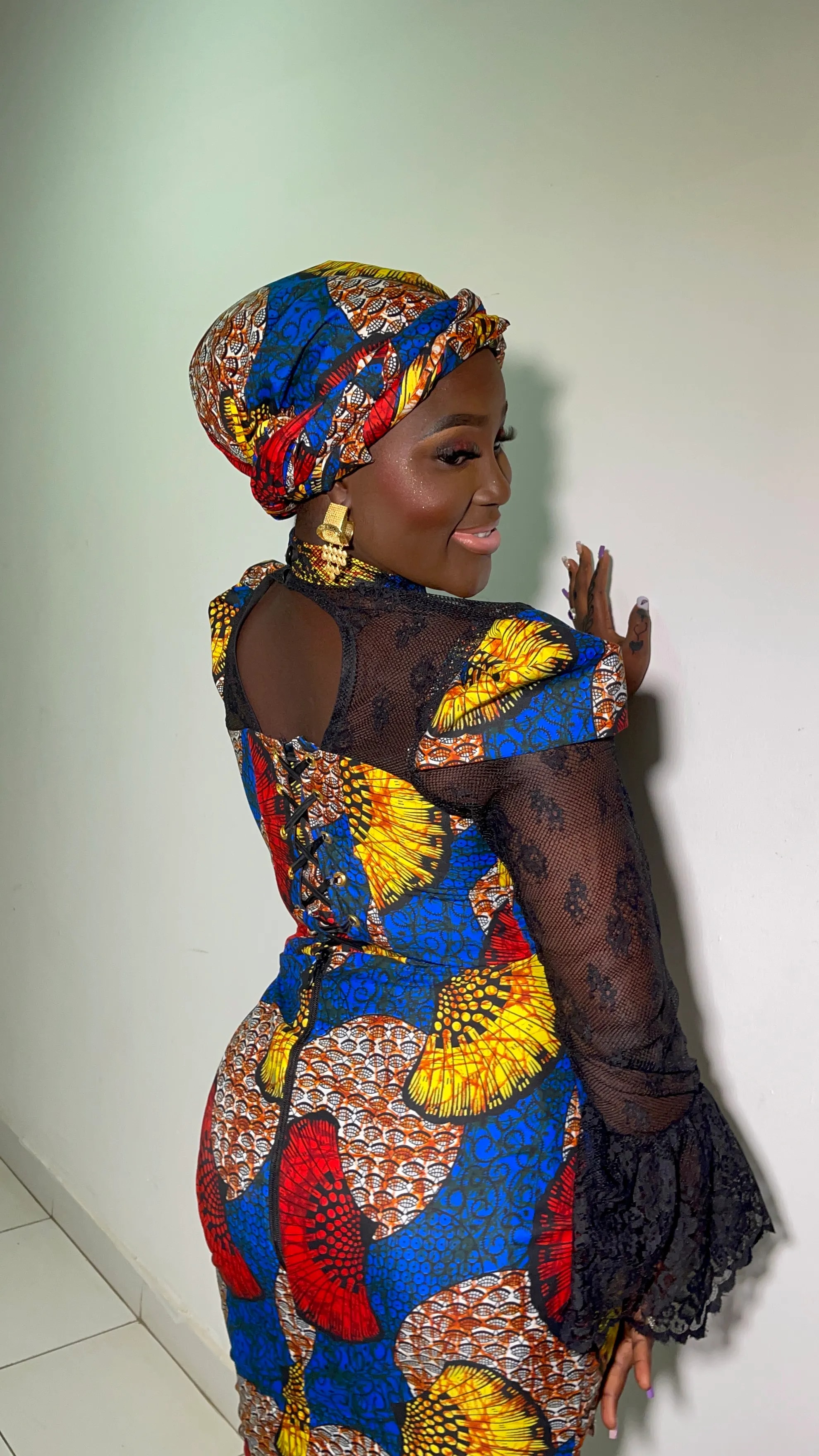Colourful event glamour with an Ankara headwrap